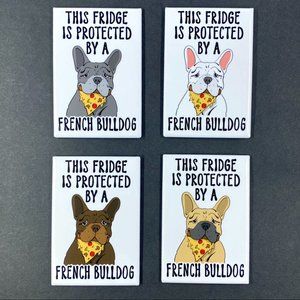 French Bulldog Fridge Protector Magnet, Funny Dog Kitchen Decor, 2x3"